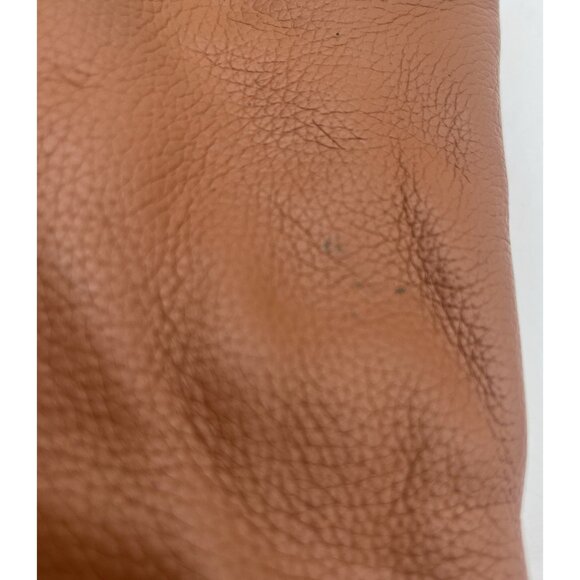 Giani Bernini Triple Zip Pebble Leather Dasher Crossbody Bag Cognac Pre-Owned - Picture 5 of 5